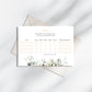 White Floral Illustrated Gatefold Wedding Invitation