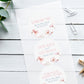 dusky haze wildflower wedding stickers, personalised custom wedding stickers, pink and blue pastel theme with wildflowers, happy tear stickers, confetti stickers